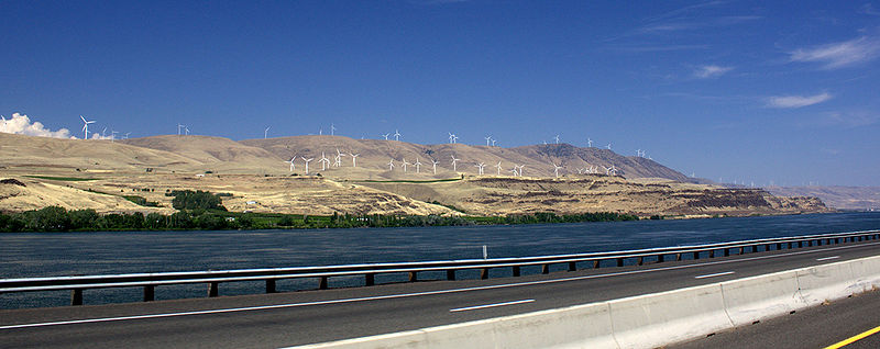 Wind turbines near MaryHill, photo by Sam Churchill