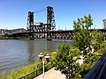 Steel Bridge from ramp down to Eastbank Esplanade