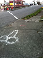 The old standbys, ejaculating penis and doughnut boobs, on the corner of SE 8th and Division.