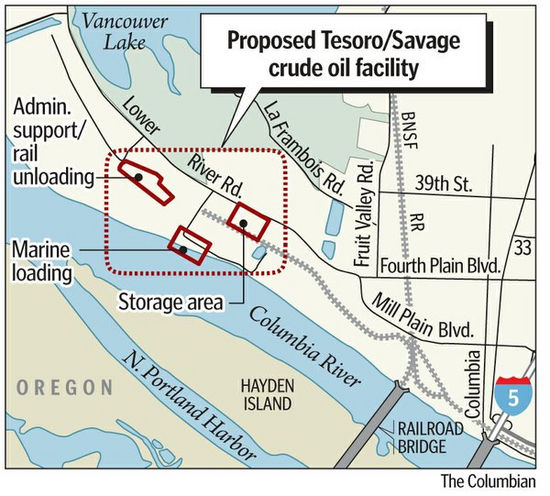 Vancouver Oil Terminal-map