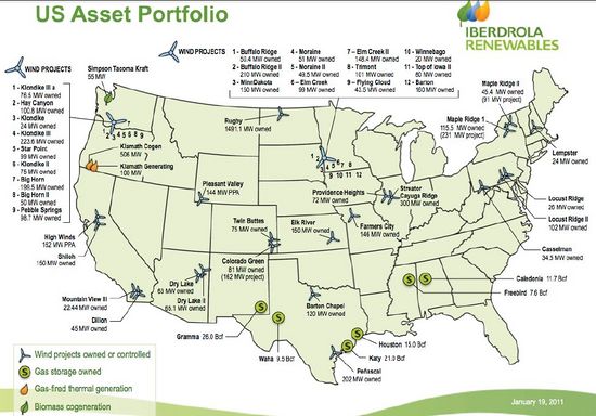 Iberdrola Renewables Map